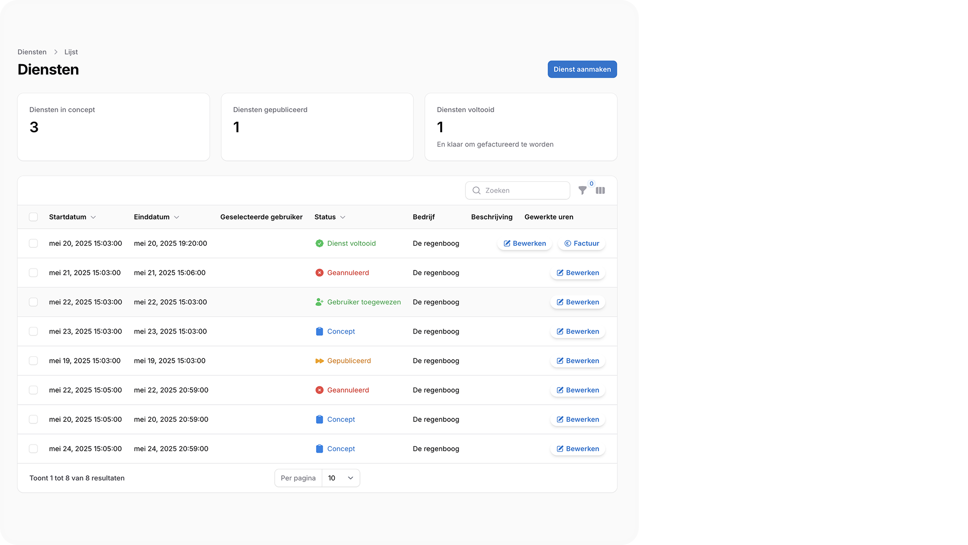 show invoices and download button in client portal